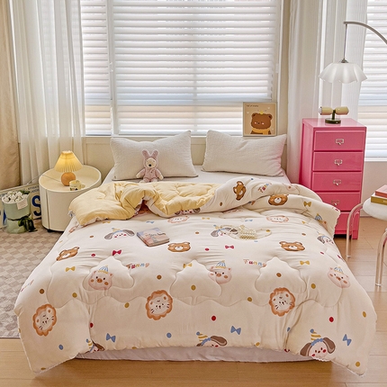 2024新款A类水洗棉印花超柔保暖冬被 宠物大会