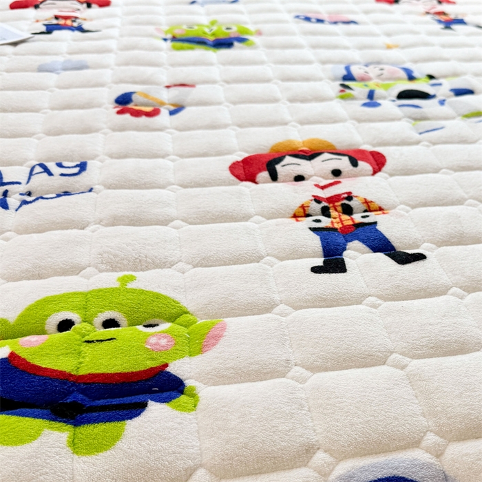 91家纺网 家纺一手货源 找家纺 迪梦思 2024新款正版授权卡通牛奶绒床垫床护垫 学生床垫床笠 巴斯乐园-床笠款