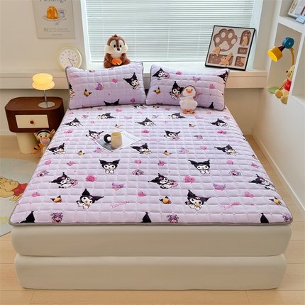 迪梦思 2024新款正版授权卡通牛奶绒床垫床护垫 学生床垫床笠 魔法库洛米-床垫款