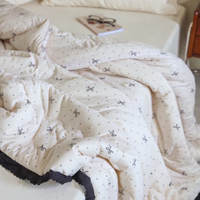 91家纺网 家纺一手货源 找家纺 （总）U被家纺 2025新款法式针织棉四季被