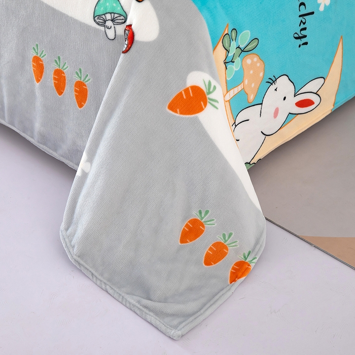 91家纺网 家纺一手货源 找家纺 侨鑫 2024新款法兰绒毛毯 玉兔