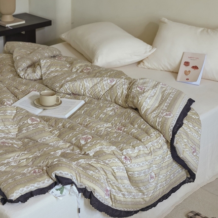 91家纺网 家纺一手货源 找家纺 （总）U被家纺 2025新款法式针织棉四季被