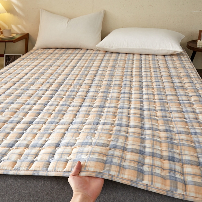 91家纺网 家纺一手货源 找家纺 祁恋婷 2024新款全棉水洗棉棉花床护垫 洛林