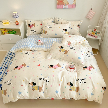绵庭家纺 2024新款全棉印花套件系列-洛丽塔 甜心汪星人
