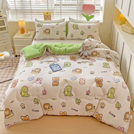 91家纺网 家纺一手货源 找家纺 （总）2024新款A类水洗棉印花超柔保暖冬被