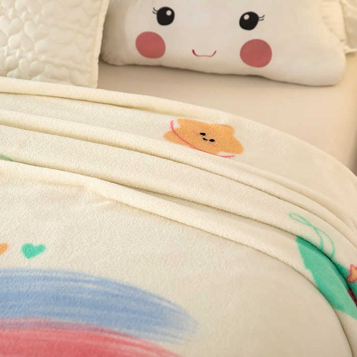 91家纺网 家纺一手货源 找家纺 侨鑫 2024新款法兰绒毛毯 小恐龙