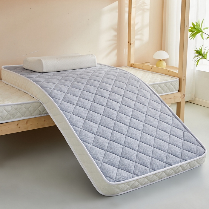 91家纺网 家纺一手货源 找家纺 祁恋婷 2024新款乳胶椰棕学生床垫【床垫遮盖物】 乳胶椰棕优雅灰