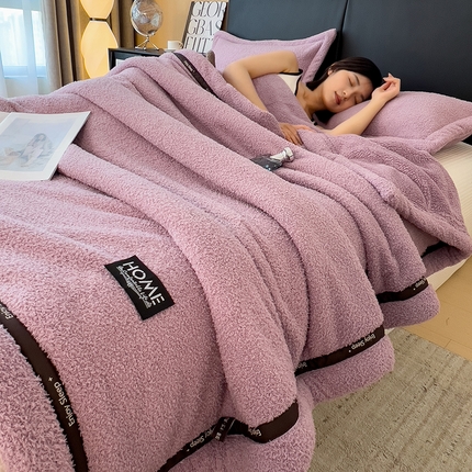 91家纺网 家纺一手货源 找家纺 （总）慕木家纺 2025新款纯色A类轻奢半边绒多功能毛毯直播爆款（可供跨境外贸抽空爆款首选）