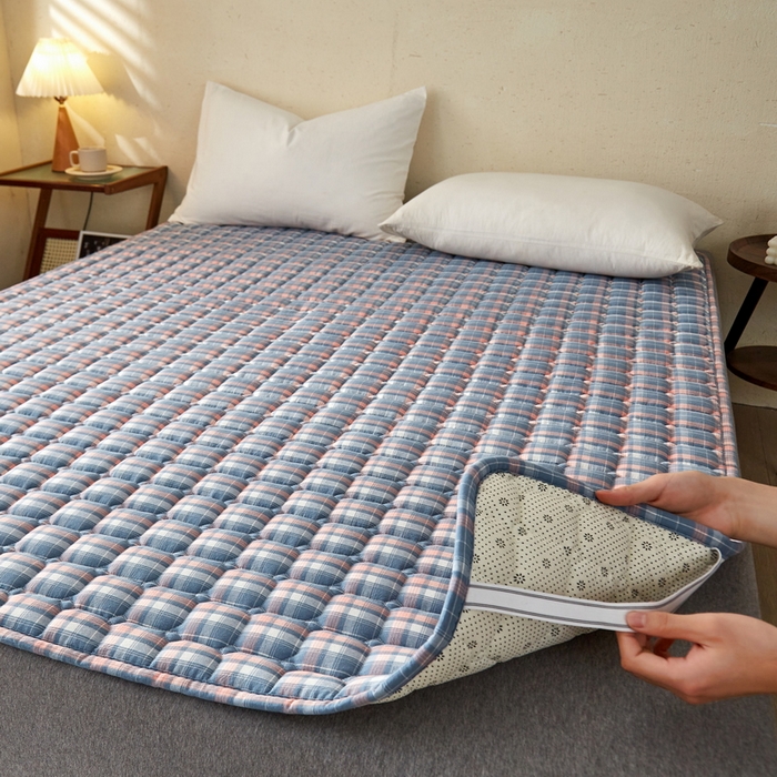 91家纺网 家纺一手货源 找家纺 祁恋婷 2024新款全棉水洗棉棉花床护垫 麦凯