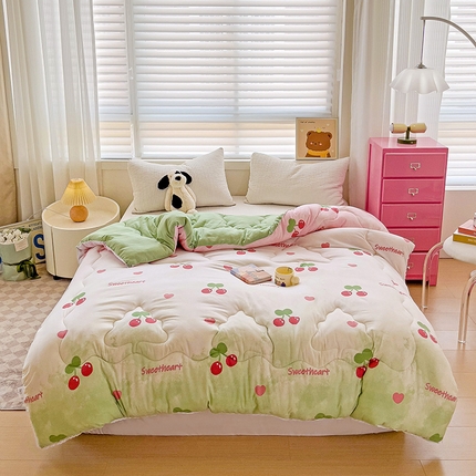 91家纺网 家纺一手货源 找家纺 （总）2024新款A类水洗棉印花超柔保暖冬被