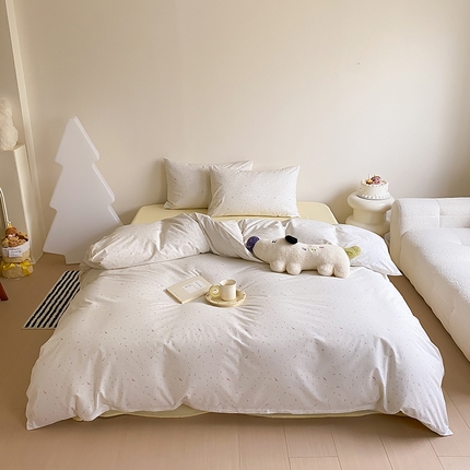 Mr.pig猪先生水洗棉 2024新款全棉小清新四件套 彩啵啵