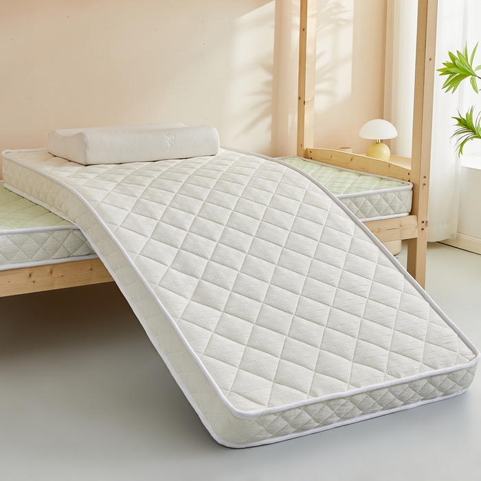 91家纺网 家纺一手货源 找家纺 祁恋婷 2024新款乳胶椰棕学生床垫【床垫遮盖物】 乳胶椰棕奶油白