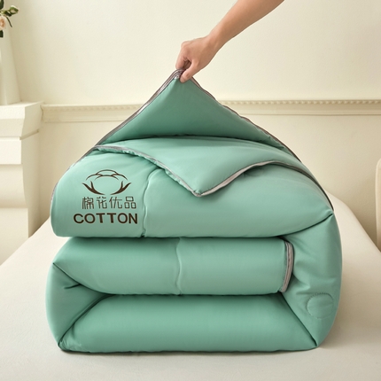 91家纺网 家纺一手货源 找家纺 兴邦家纺 2026新款被子冬被子母被子母被 抹茶绿