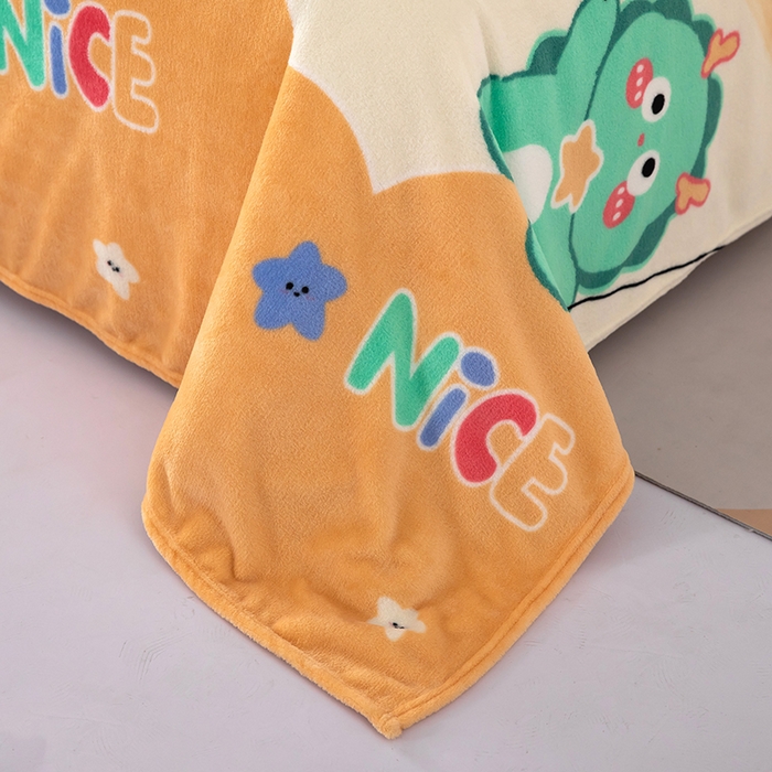 91家纺网 家纺一手货源 找家纺 侨鑫 2024新款法兰绒毛毯 小恐龙