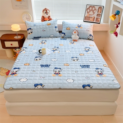 迪梦思 2024新款正版授权卡通牛奶绒床垫床护垫 学生床垫床笠 云朵唐老鸭-床垫款
