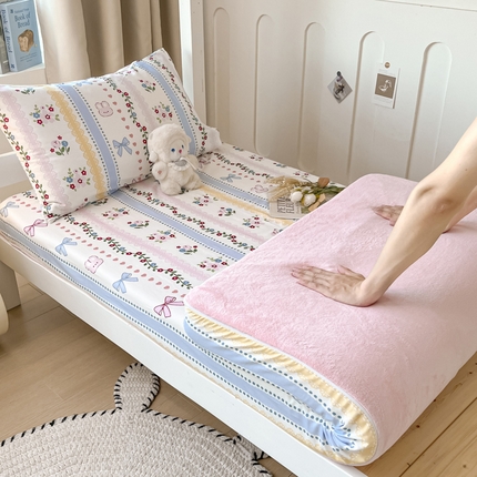 91家纺网 家纺一手货源 找家纺 （总）寻米 2024新款AB双面学生床垫套