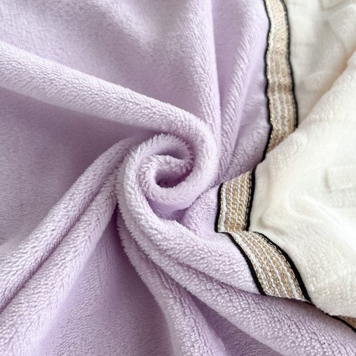 91家纺网 家纺一手货源 找家纺 2024秋冬新款时尚宽边立体剪花刺绣加厚牛奶绒四件套-赫莲娜系列 赫莲娜浅紫