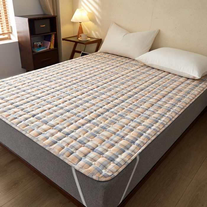 91家纺网 家纺一手货源 找家纺 祁恋婷 2024新款全棉水洗棉棉花床护垫 洛林