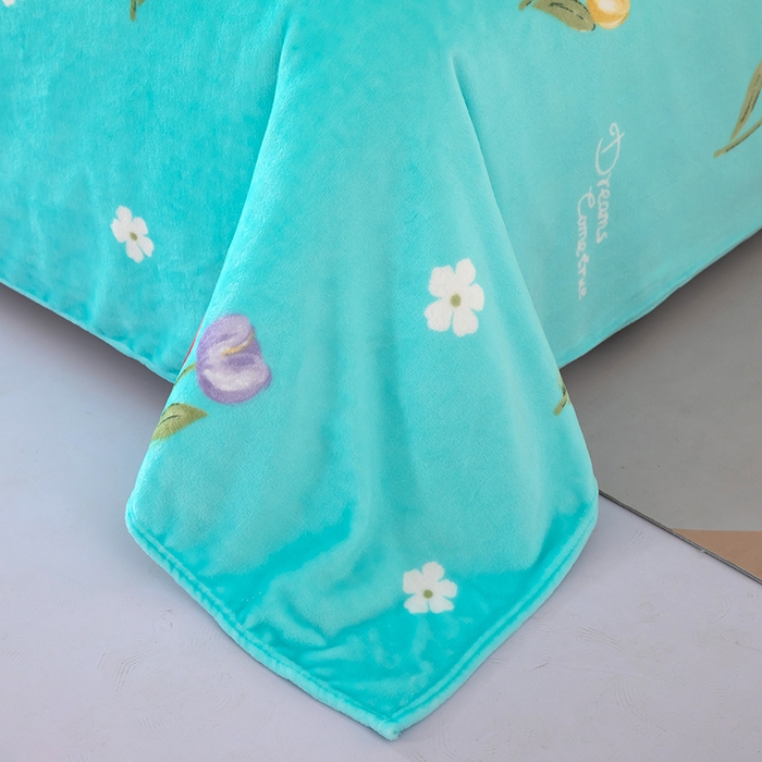 91家纺网 家纺一手货源 找家纺 侨鑫 2024新款法兰绒毛毯 郁金香