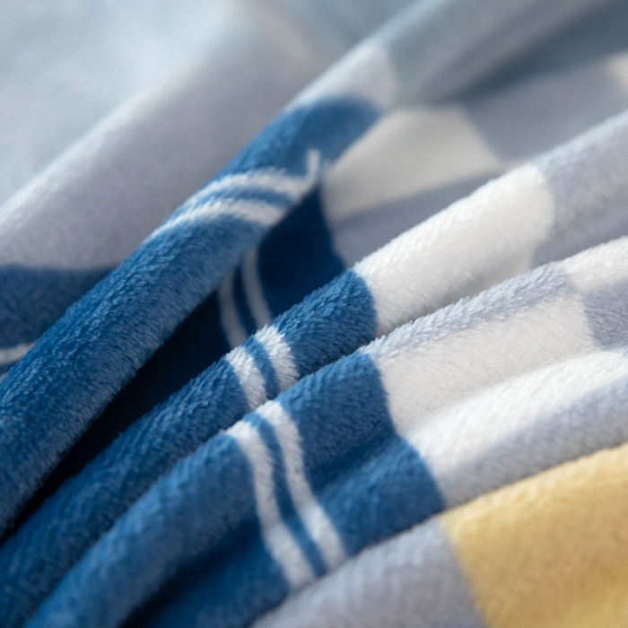 91家纺网 家纺一手货源 找家纺 侨鑫 2024新款法兰绒毛毯 菱形格