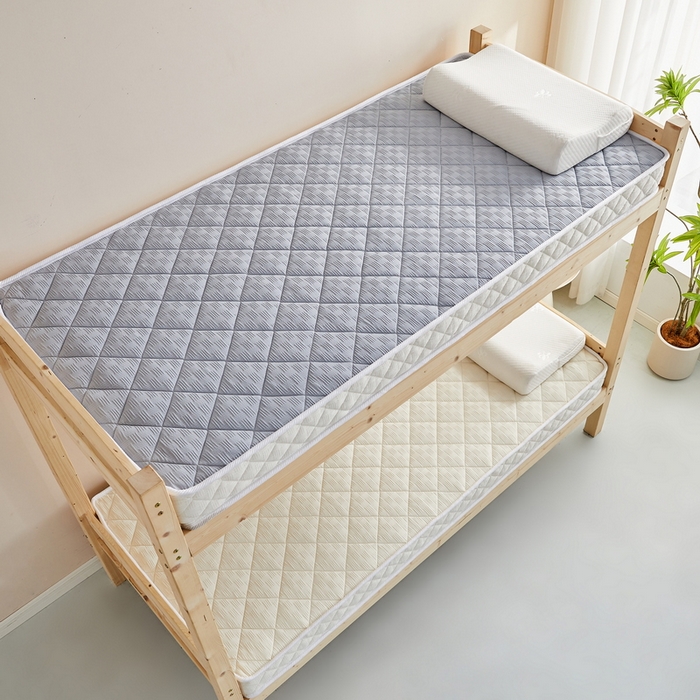 91家纺网 家纺一手货源 找家纺 祁恋婷 2024新款乳胶椰棕学生床垫【床垫遮盖物】 乳胶椰棕优雅灰