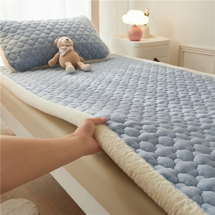 91家纺网 家纺一手货源 找家纺 （总）喜居 2024新款A类加厚牛奶绒床褥子学生床垫子薄床垫床褥垫