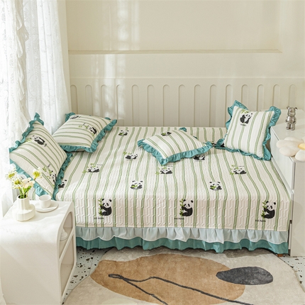 91家纺网 家纺一手货源 找家纺 （总）美优兰 2025新款全棉防滑榻榻米炕垫纯棉床盖三件套