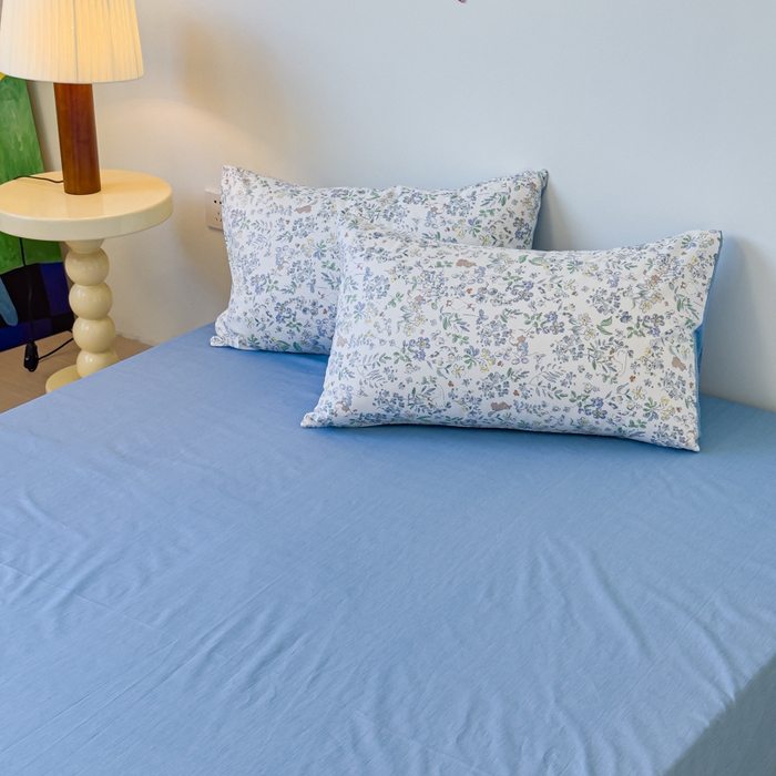 91家纺网 家纺一手货源 找家纺 感遇家纺 2024新款全棉印花四件套 花田兔