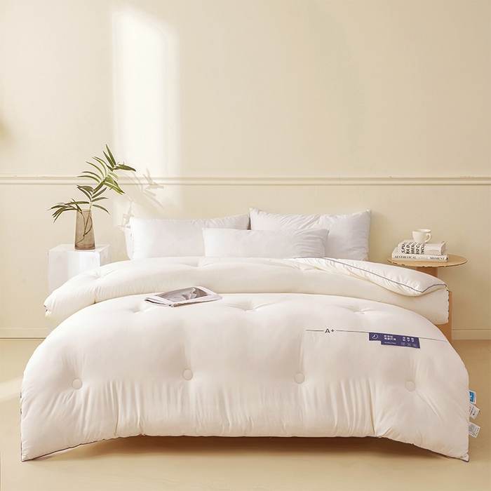 91家纺网 家纺一手货源 找家纺 荔禾家居 2024新款A类深睡眠系列大豆被子被芯 云峰白