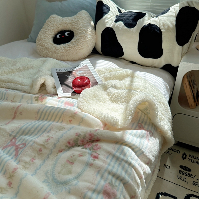 91家纺网 家纺一手货源 找家纺 萝莉家纺 2024秋冬新款多功能加厚牛奶绒羊羔绒多功能毛毯 苏茉