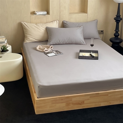 2024新款加厚50S全棉磨毛单品床笠床单 拉斯灰