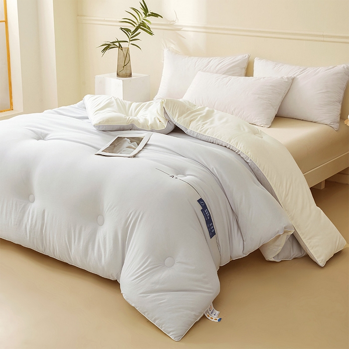 91家纺网 家纺一手货源 找家纺 荔禾家居 2024新款A类深睡眠系列大豆被子被芯 青城灰