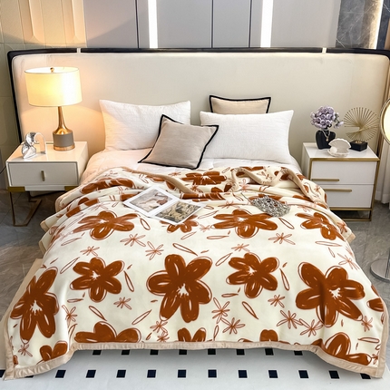 91家纺网 家纺一手货源 找家纺 （总）法莱妮毛毯 2025新款A类双层加厚拉舍尔天丝超柔云毯