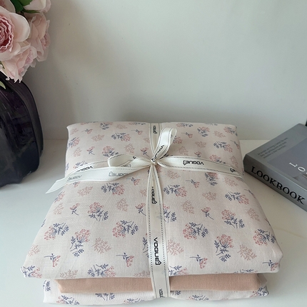 91家纺网 家纺一手货源 找家纺 （总）麦伦家居 2024春夏新品全棉有氧双层纱印花系列四件套（叠拍图）