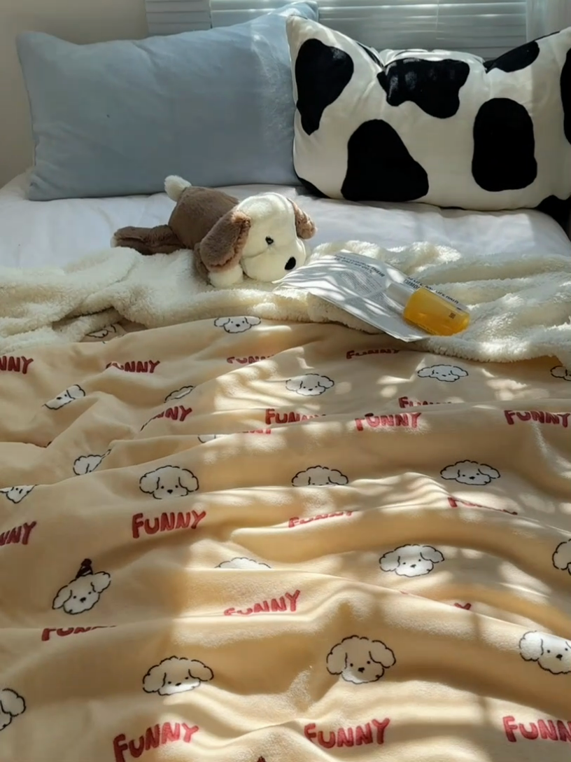 91家纺网 家纺一手货源 找家纺 萝莉家纺 2024秋冬新款多功能加厚牛奶绒羊羔绒多功能毛毯 乐趣狗