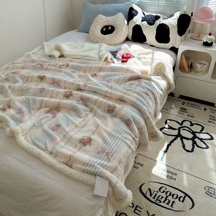 91家纺网 家纺一手货源 找家纺 萝莉家纺 2024秋冬新款多功能加厚牛奶绒羊羔绒多功能毛毯 苏茉