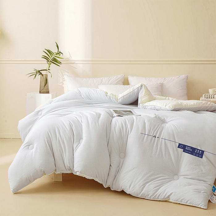 91家纺网 家纺一手货源 找家纺 荔禾家居 2024新款A类深睡眠系列大豆被子被芯 青城灰