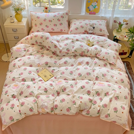 91家纺网 家纺一手货源 找家纺 （总）贝扬思家纺 2024新款贝壳绣水洗双层纱系列-8月新品（大床图）