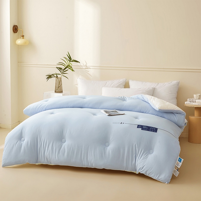 91家纺网 家纺一手货源 找家纺 荔禾家居 2024新款A类深睡眠系列大豆被子被芯 碧落蓝