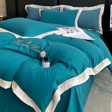 91家纺网 家纺一手货源 找家纺 （总）帛缔思 2024新款A类铂金棉水洗棉四件套-慕云