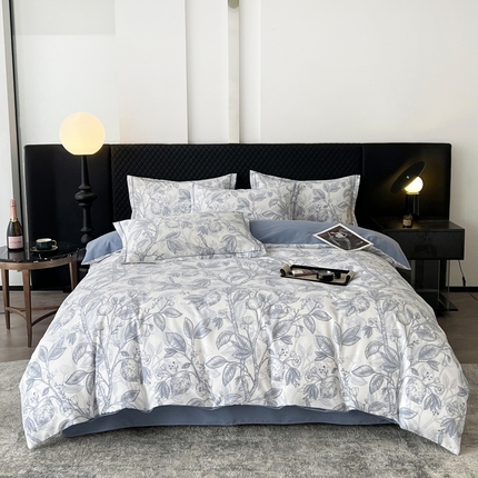 91家纺网 家纺一手货源 找家纺 大吉 2025新款加厚活性喷气磨毛棉四件套被套床单床笠学生单人三件套 柠檬树,柠檬树