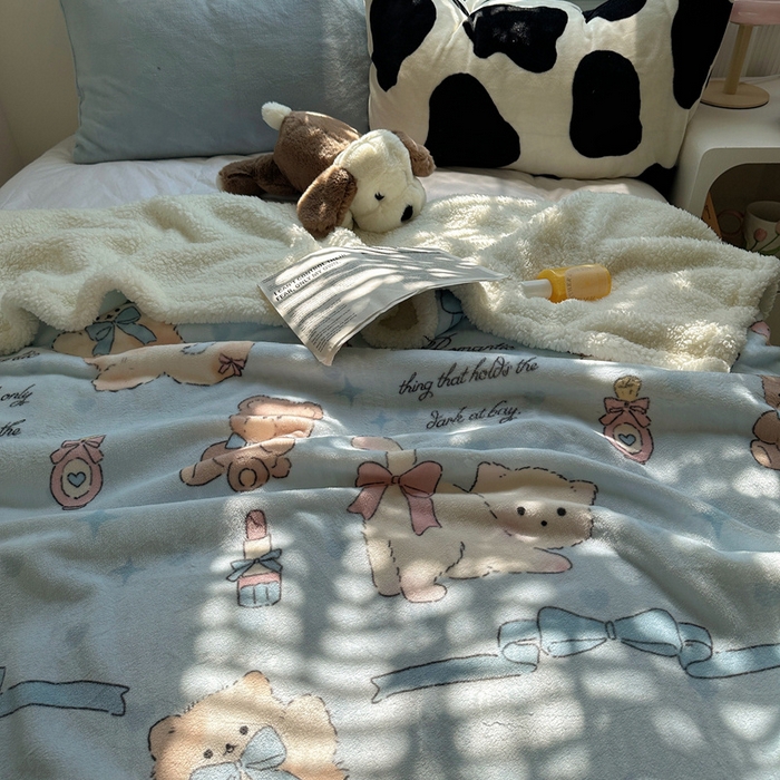 91家纺网 家纺一手货源 找家纺 萝莉家纺 2024秋冬新款多功能加厚牛奶绒羊羔绒多功能毛毯 生日礼物