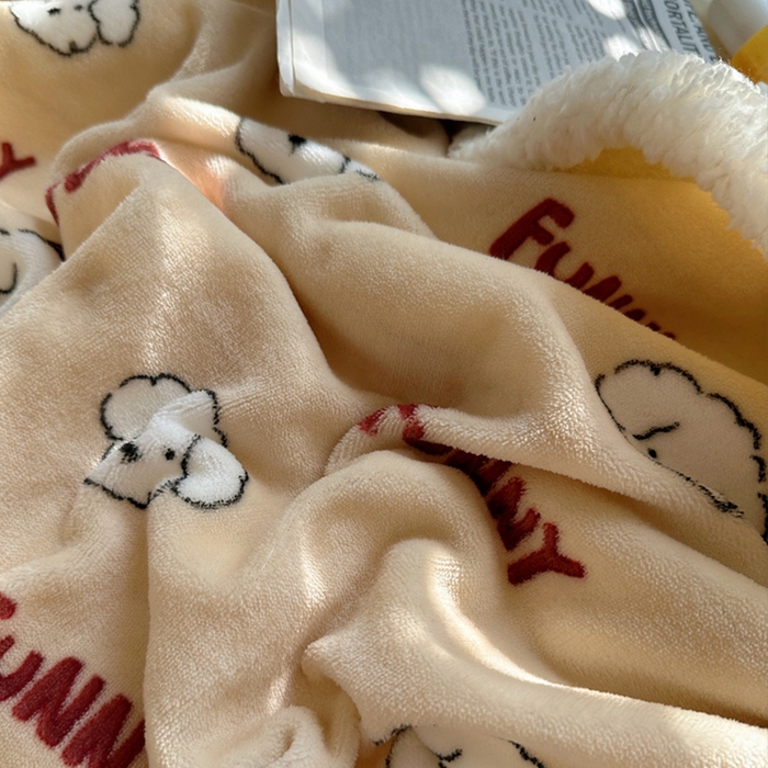91家纺网 家纺一手货源 找家纺 萝莉家纺 2024秋冬新款多功能加厚牛奶绒羊羔绒多功能毛毯 乐趣狗