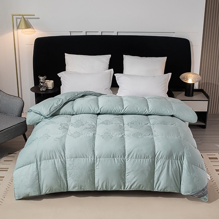 91家纺网 家纺一手货源 找家纺 （总）明羽羽绒 2024新款全棉100s95白鹅绒被鸭绒被双层大提花羽绒被子被芯冬被羽绒被