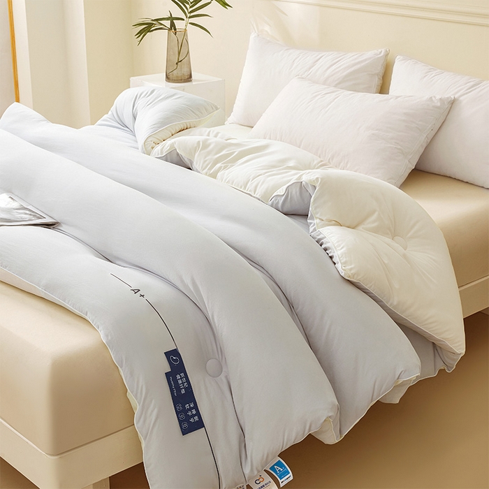 91家纺网 家纺一手货源 找家纺 荔禾家居 2024新款A类深睡眠系列大豆被子被芯 青城灰