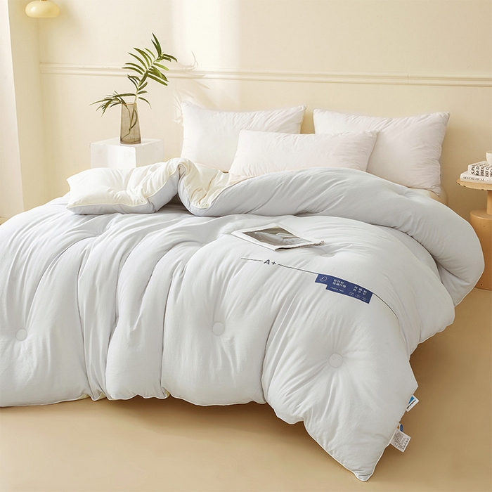 91家纺网 家纺一手货源 找家纺 荔禾家居 2024新款A类深睡眠系列大豆被子被芯 青城灰