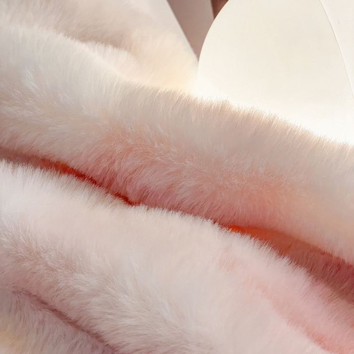 91家纺网 家纺一手货源 找家纺 星座家纺 2025新款大泡泡兔兔绒四件套-场景2 樱花粉