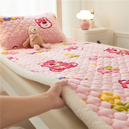 91家纺网 家纺一手货源 找家纺 （总）喜居 2024新款A类加厚牛奶绒床褥子学生床垫子薄床垫床褥垫