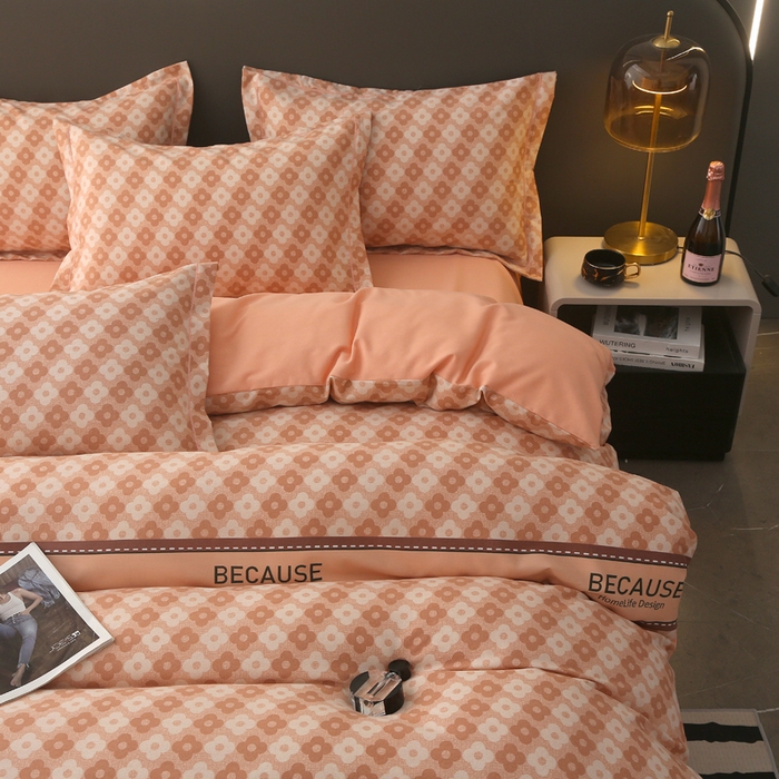 91家纺网 家纺一手货源 找家纺 大吉 2025新款加厚活性喷气磨毛棉四件套被套床单床笠学生单人三件套 梵克雅