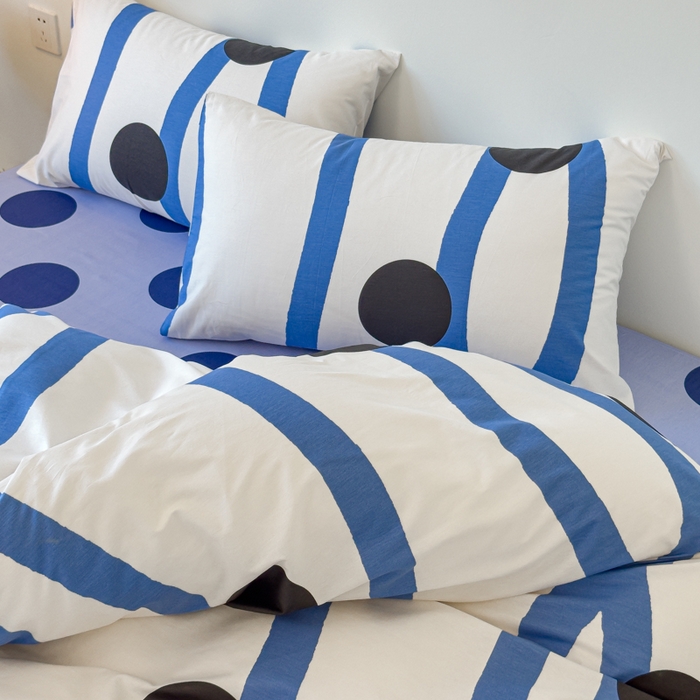 91家纺网 家纺一手货源 找家纺 感遇家纺 2024新款全棉印花四件套 普鲁士